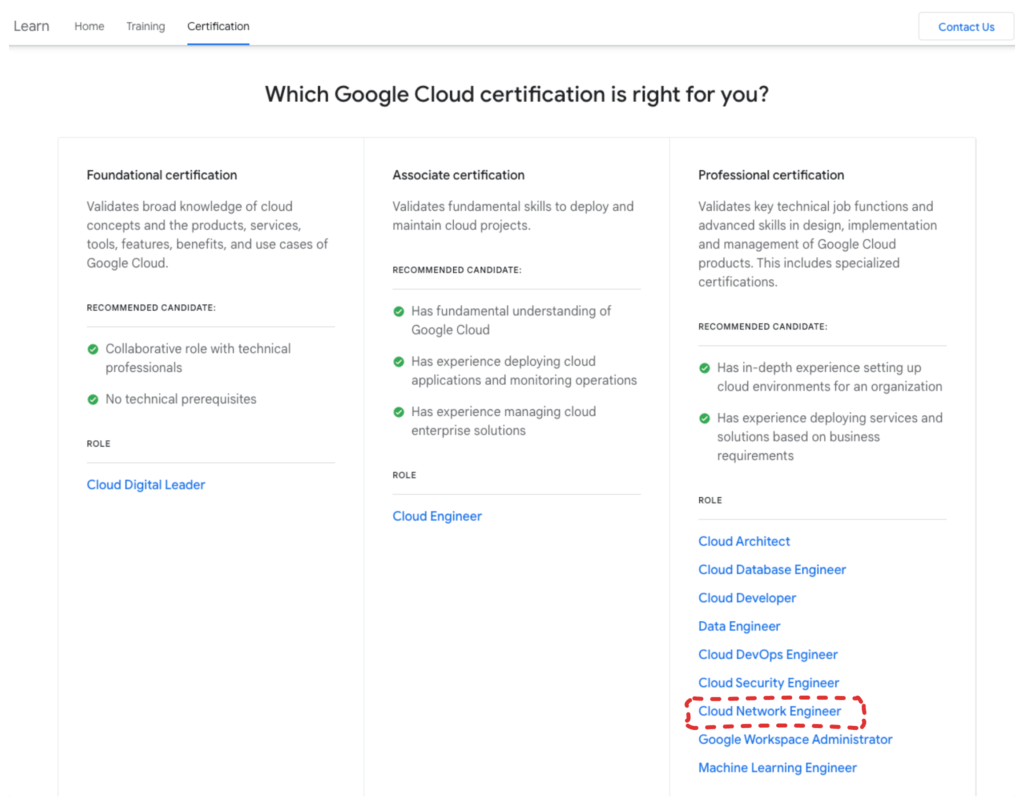 Google Cloud Certified Professional Cloud Network Engineer exam